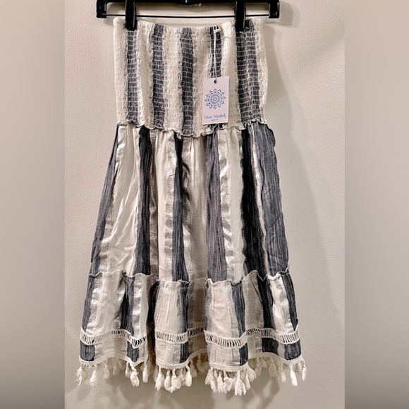 NWT Blue Island Silver Blue Cover Up Dress - Picture 1 of 8